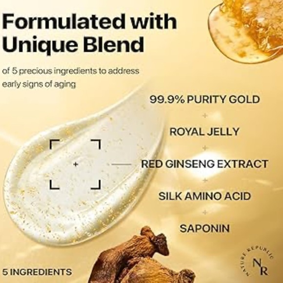 NATURE REPUBLIC GINSING GOLD SILK WATERY CREAM - Picture 6 of 9